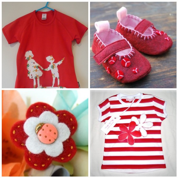 red and white handmade products